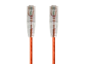 0.5Ft Orange Cat6 Slim Jacket 28awg Network Patch Cable 550MHz