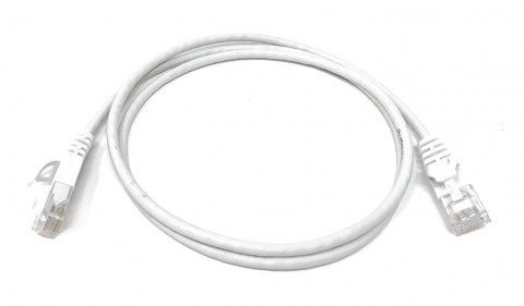 100Ft White Cat6 Slim Jacket 30awg Network Patch Cable 550MHz