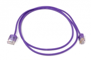 3Ft Purple Cat6A Slim Jacket 32awg Network Patch Cable 600MHz