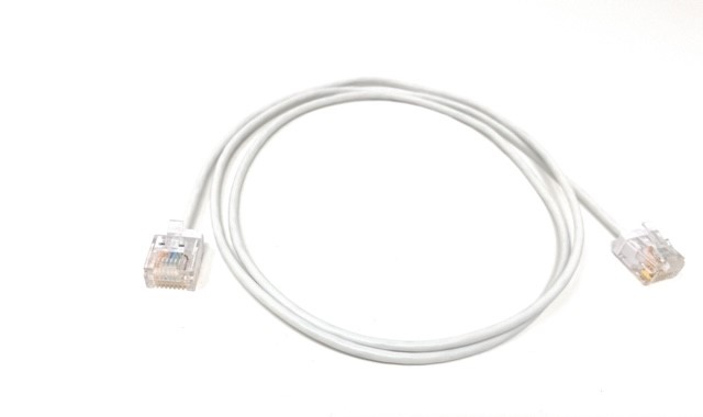 7Ft White Cat6A Slim Jacket 32awg Network Patch Cable 600MHz