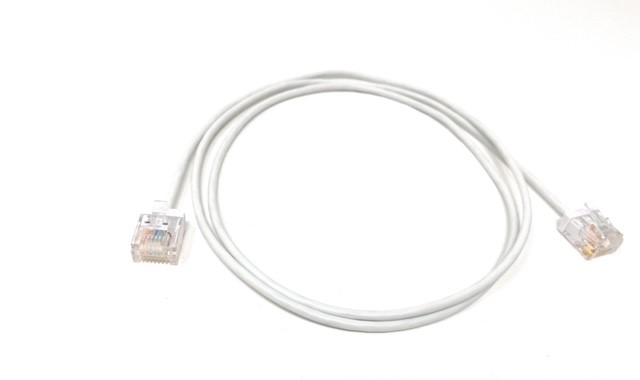 5Ft White Cat6A Slim Jacket 32awg Network Patch Cable 600MHz