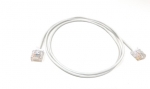 2Ft White Cat6A Slim Jacket 32awg Network Patch Cable 600MHz