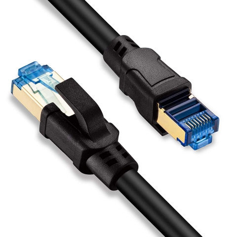 Cat8 Ethernet Cable 75 Feet STP 26awg Black