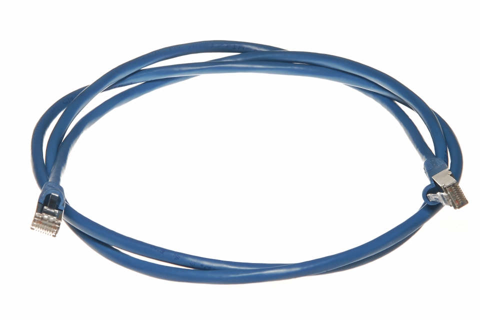 1Ft Cat5e 350Mhz 26AWG Shielded Cable Snagless Blue