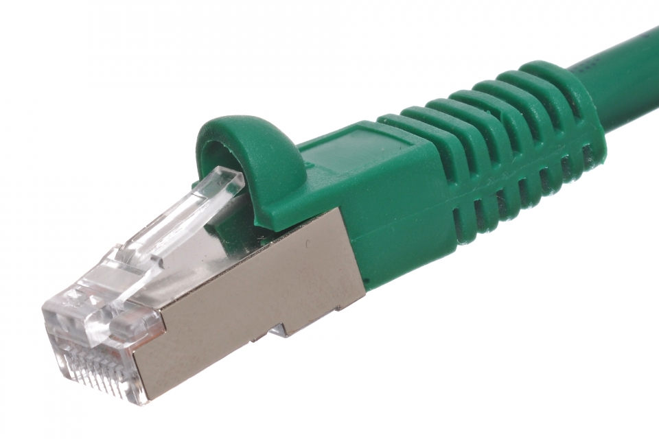 2Ft Cat5e 350Mhz 26AWG Shielded Cable Snagless Green