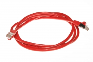 1.5Ft Cat5e 350Mhz Shielded Ethernet Cable Snagless RJ45 Red