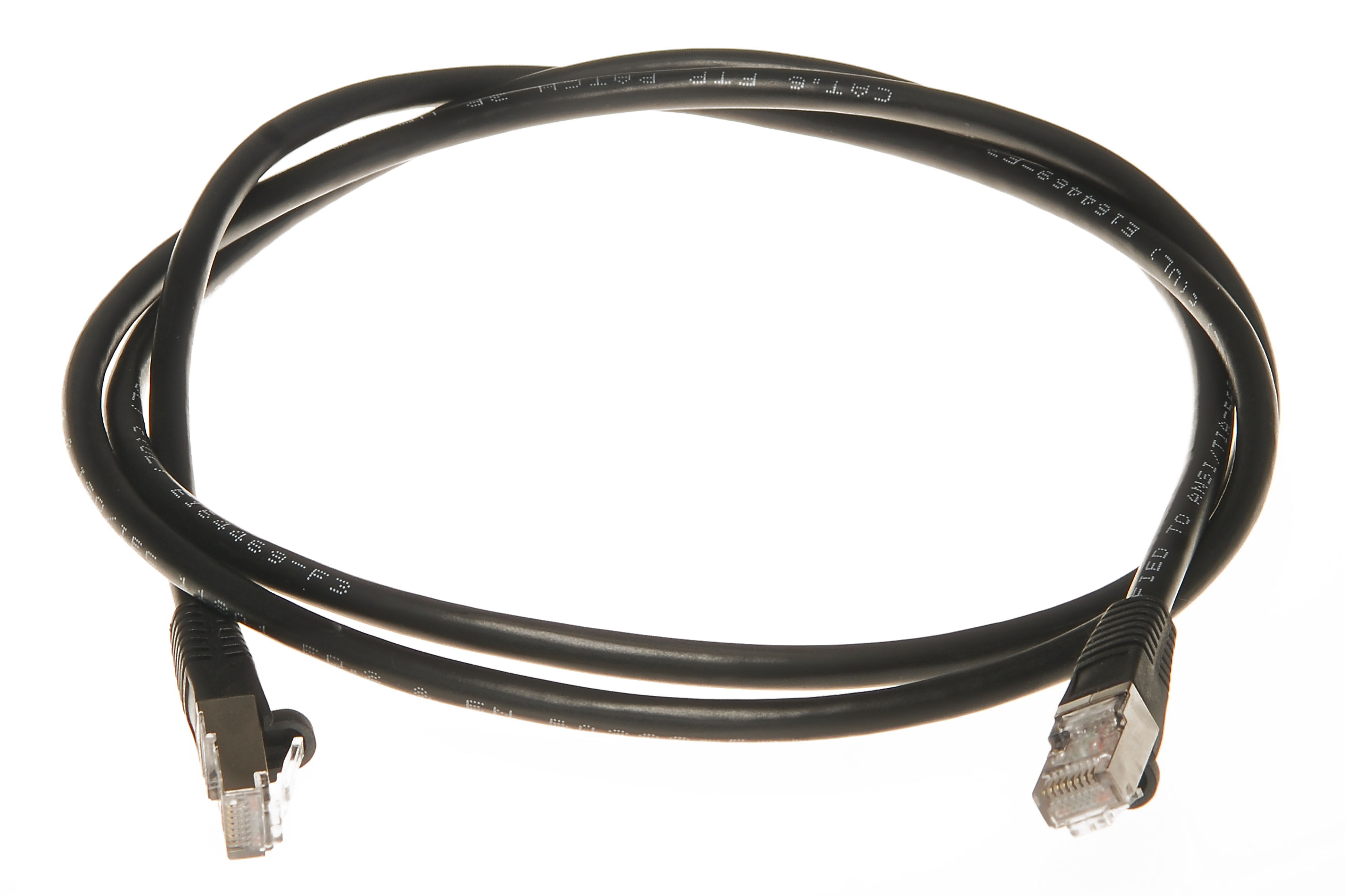 100 Foot Black CAT6 Shielded Patch Cable Black 100 Ft. Category 6 STP