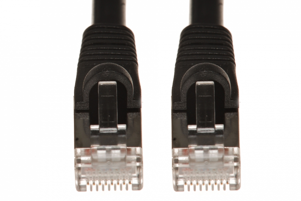 1Ft Cat6 Shielded Ethernet Cable Snagless Black