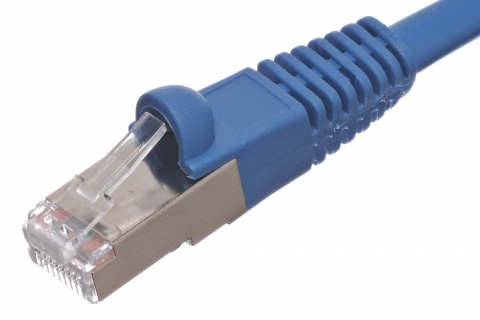 blue cat6 ethernet cable with snagless boot - shop cables.com.