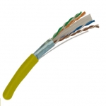 Category 6 PVC 4-Pair 23-AWG STP Solid Cable 1000 ft - Yellow