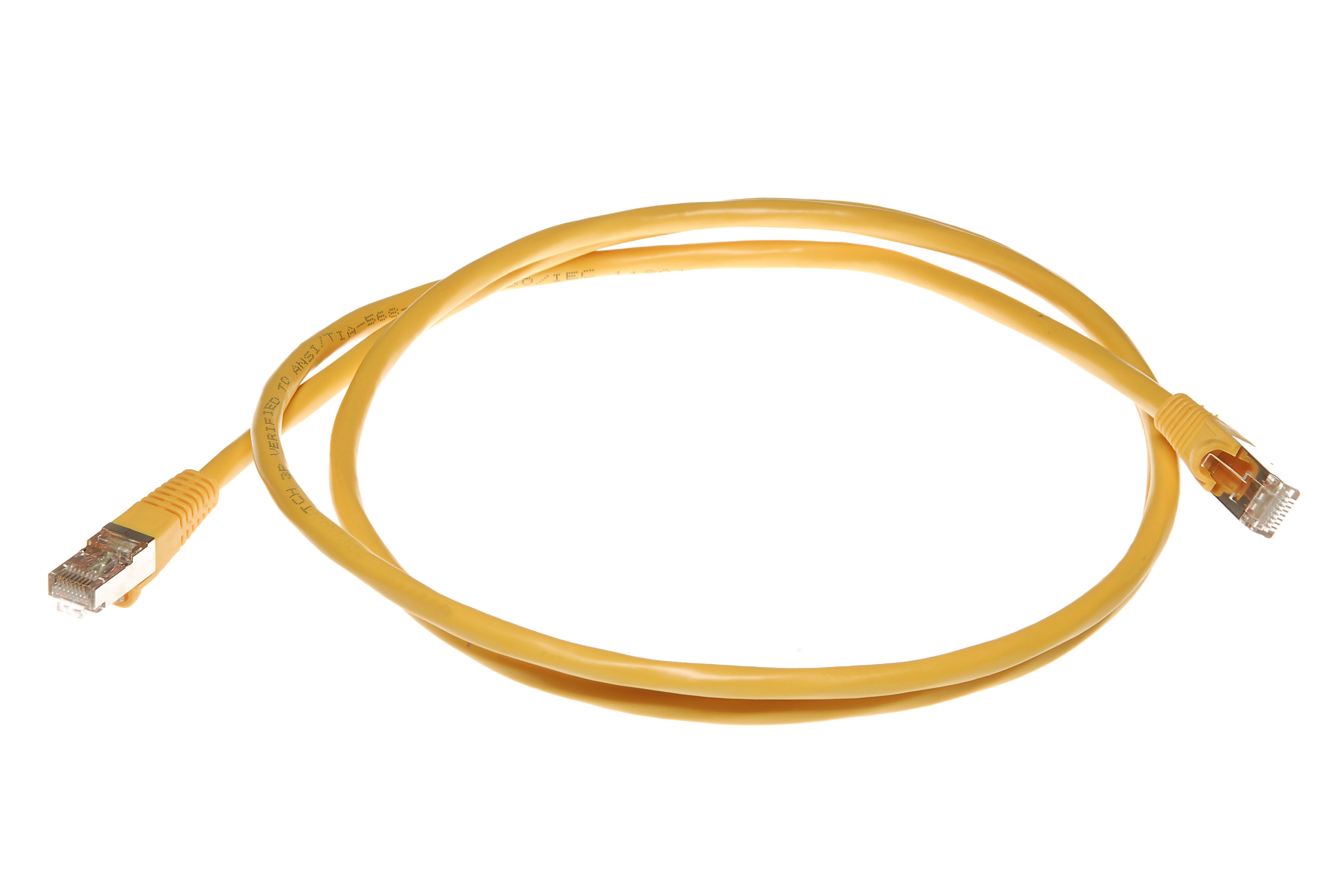 3 Foot Yellow CAT6 Shielded Patch Cable Yellow 3 Ft. Category 6 STP