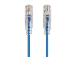 20Ft Blue Cat6 Slim Jacket 28awg Network Patch Cable 550MHz