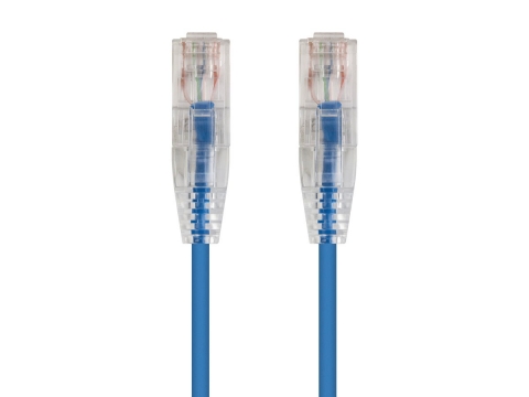 Category 6 slim jacket blue ethernet cable - shop cables.com.