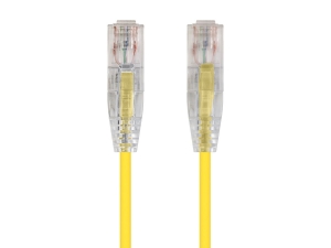 4Ft Yellow Cat6 Slim Jacket 28awg Network Patch Cable 550MHz