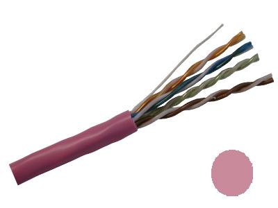 5e Plenum Cable 1000 ft spool - Pink Color-Order by the Foot!