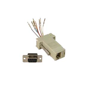 DB9 Female to RJ45 8C Modular Adapter Kit