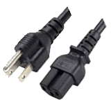 Nema 5-15p to IEC C15 Power Cord 4 Feet 15Amp 14AWG