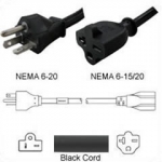 NEMA 6-20P to NEMA 6-20R - 20A 6 Feet Extension Cable