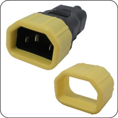 Contact Retention Insert- Connect a C14 into a C13- Yellow
