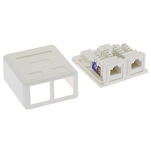 Cat6 2Port Surface Mount Box w/Jack