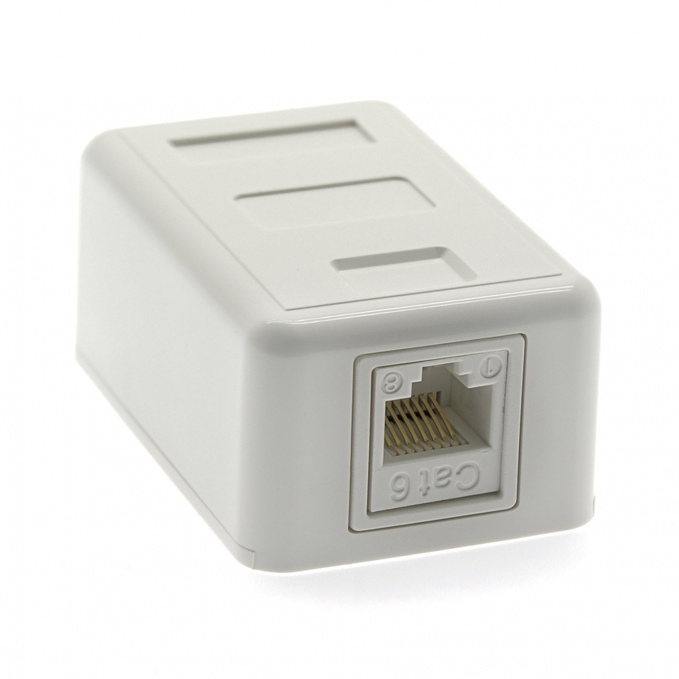 Cat6 1Port Surface Mount Box w/Jack