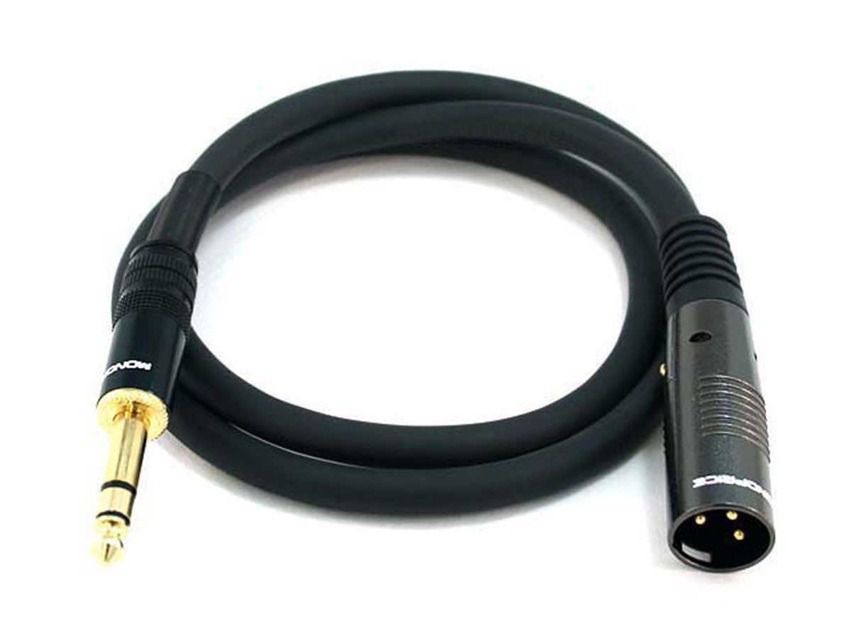 6 Feet XLR Male to 1/4-Inch TRS Male 16AWG Cable