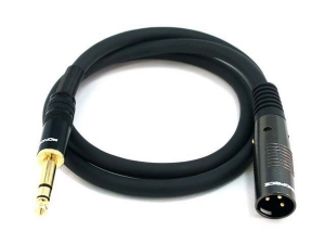 6 Feet XLR Male to 1/4-Inch TRS Male 16AWG Cable