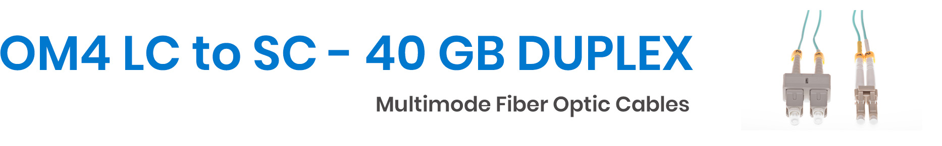 LC to SC 40GB OM4 Fiber Optic Cable - Multimode Duplex