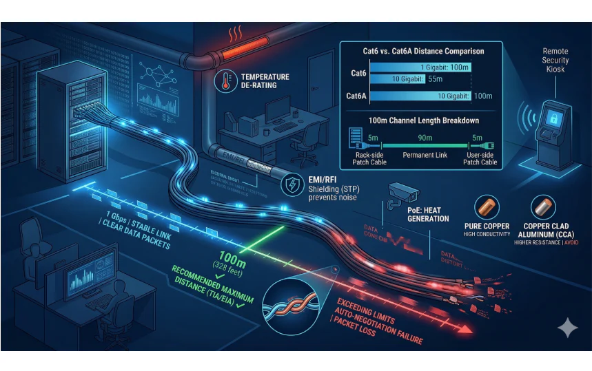 How Far Can You Run Cat6 Cable? Maximum Lengths and Real-World Limits