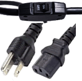 NEMA 5-15p to C13 Power Cords with Switch