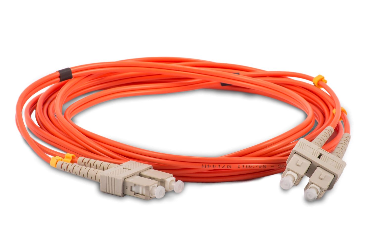 LC to LC 62.5 Micron OM1 Fiber Optic Cables- Orange Jacket