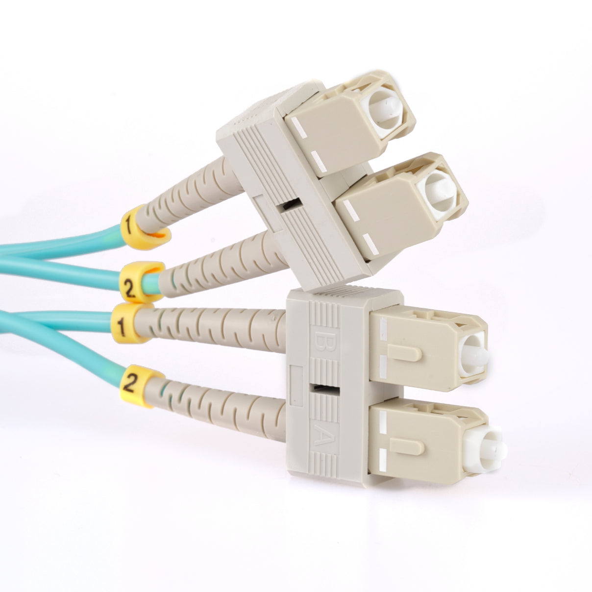 SC to SC 10GB OM3 Aqua Fiber Optic Cables