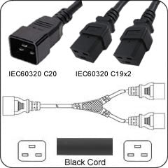C20 to C19 Splitter Y Cable