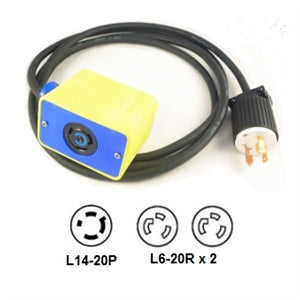 NEMA L14-20P to 2 x L6-20R Pendant Drop Power Cord