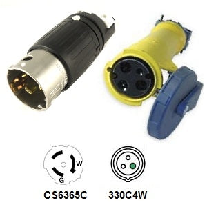CA Standard CS6365C to 330C4W Plug Adapter