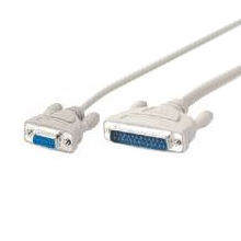 25FT AT Serial DB9F to DB25M Modem Cable