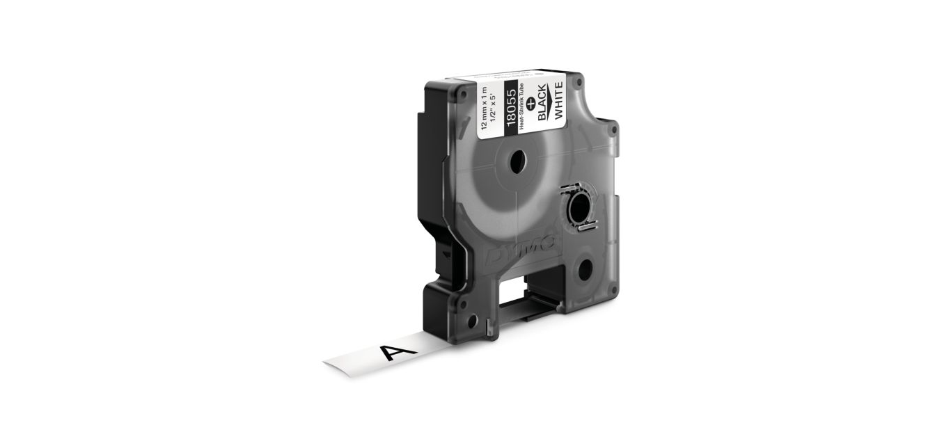 "IND Heat-Shrink Tube 1/2"" Black on White"