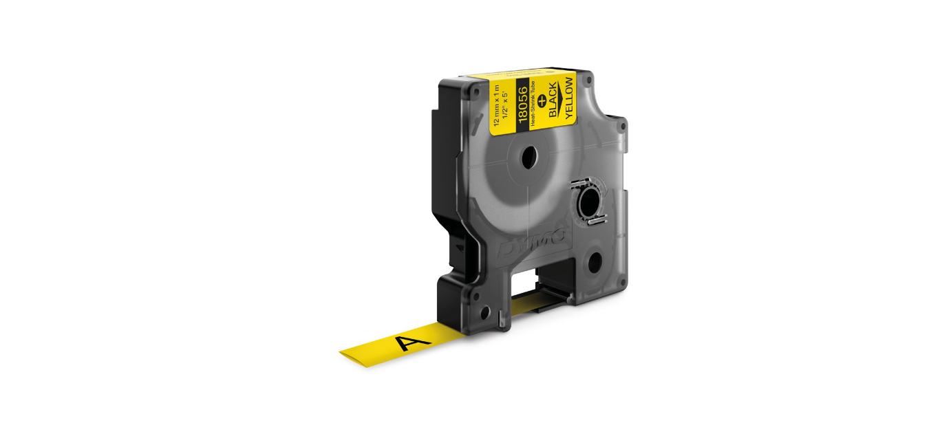 "IND Heat-Shrink Tube 1/2"" Black on Yellow"