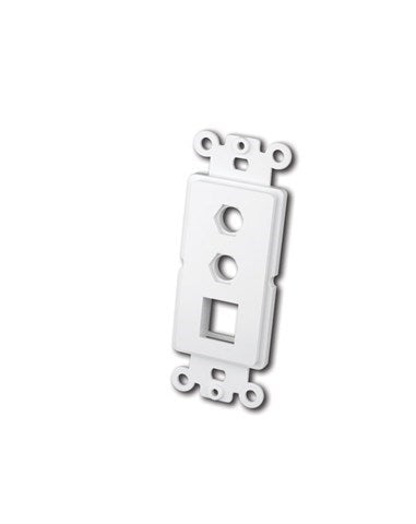 Decor Style Multi-Media Wall Plates with Hex Holes- White