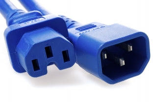 10 FT C14-C15 Blue PDU- Server 15 Amp Power Cord