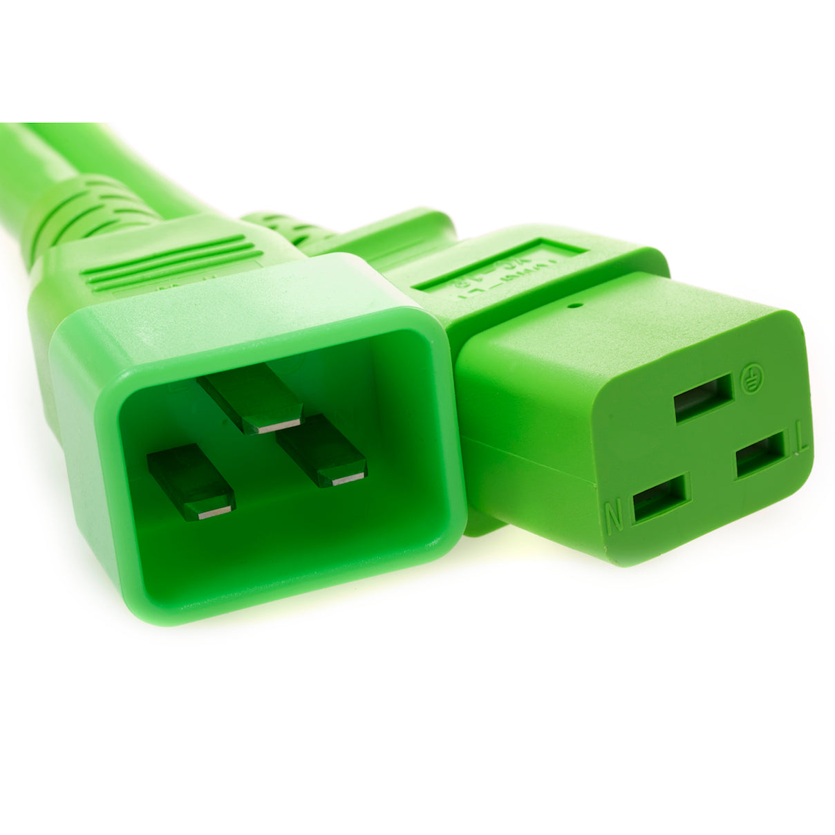 5 Feet C20 TO C19 PDU to Server 20 Amp Power Cord- Green