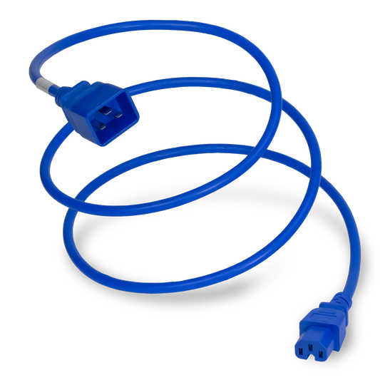 C20 to C15 15 amp Power cord 3 feet | Cables.com