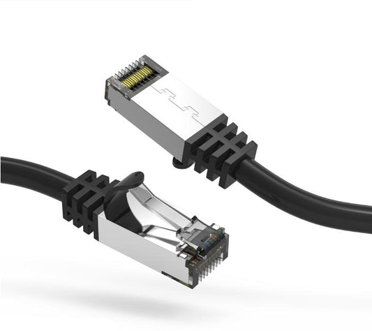 Cat8 Shielded 26AWG 40GB Ethernet Network Cable - 3 Feet - Black