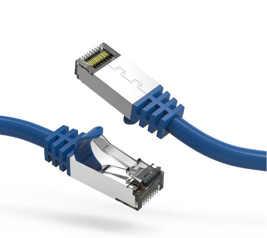 Cat8 Shielded 26AWG 40GB Ethernet Network Cable - 3 Feet - Blue