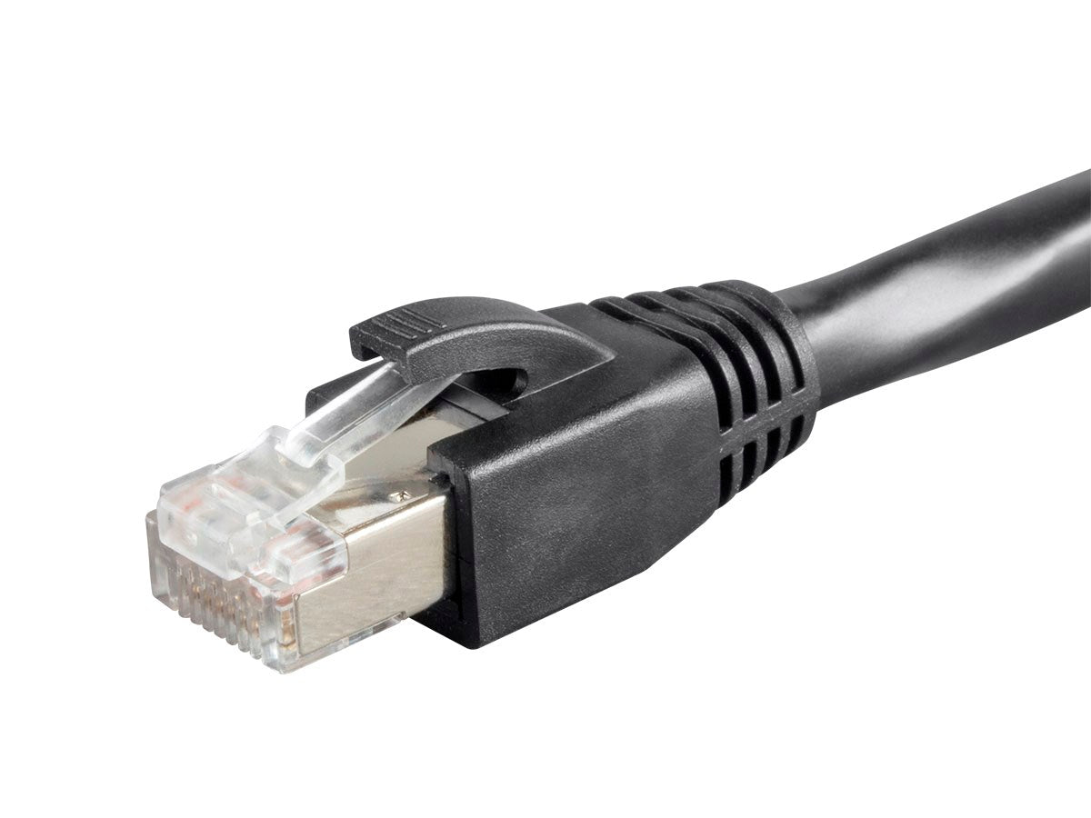 100 Feet Category 6 Black Shielded Plenum Network Patch Cable