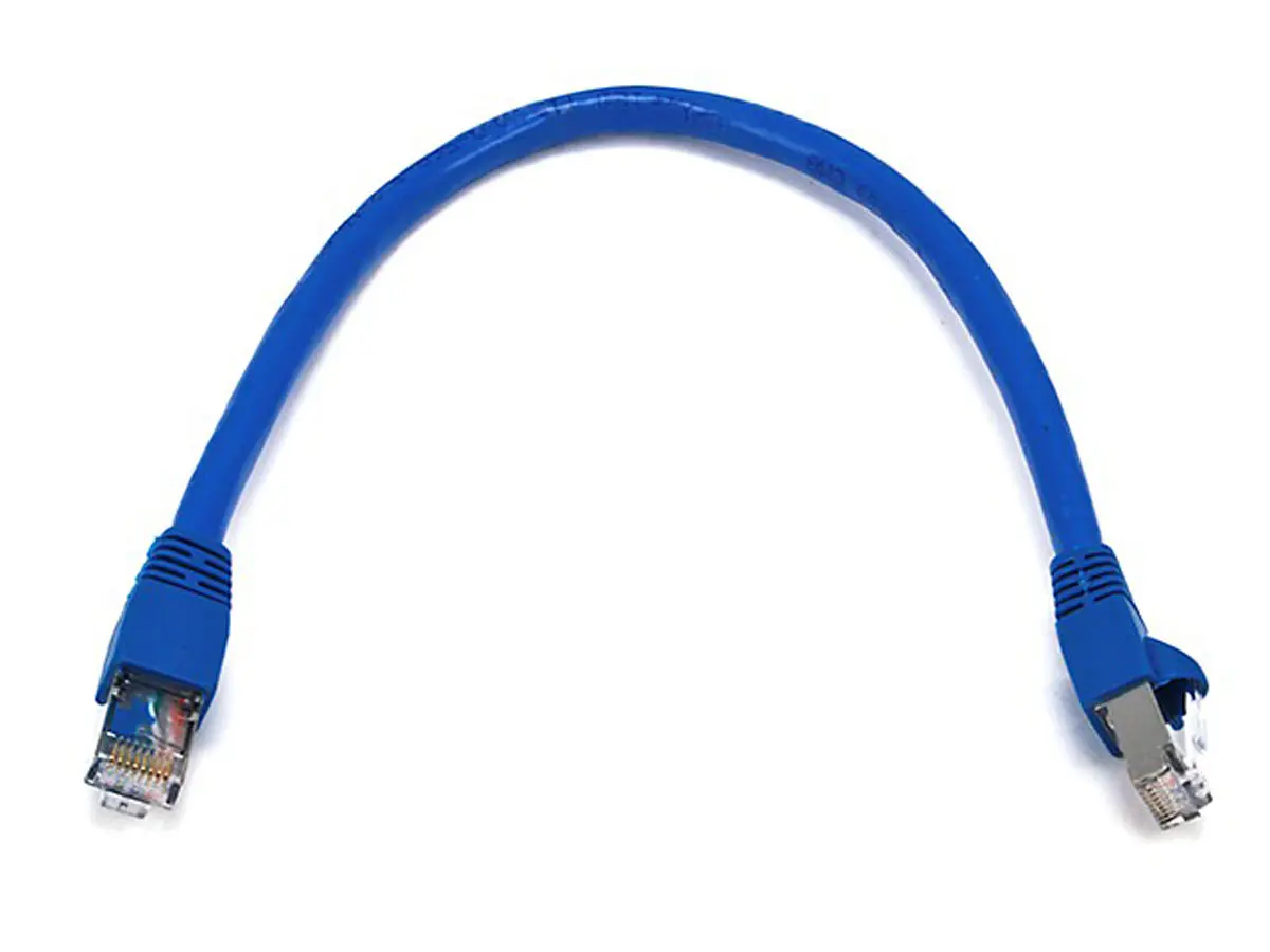 20Ft Cat6A UTP Slim Ethernet Network Booted Cable 26AWG Blue