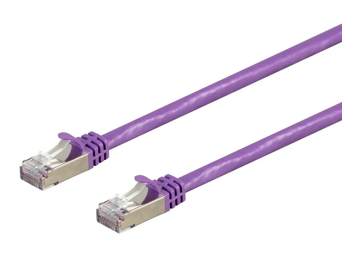 2Ft Cat7 Patch Cable Snagless Violet- Rated for 600Mhz!