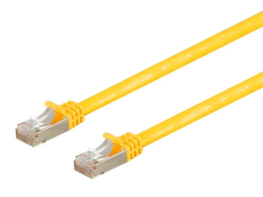 25Ft Cat7 Patch Cable Snagless Yellow- Rated for 600Mhz!