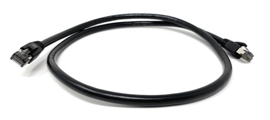 Cat8 Shielded 24AWG 40GB Ethernet Network Cable - 25 Feet - Black