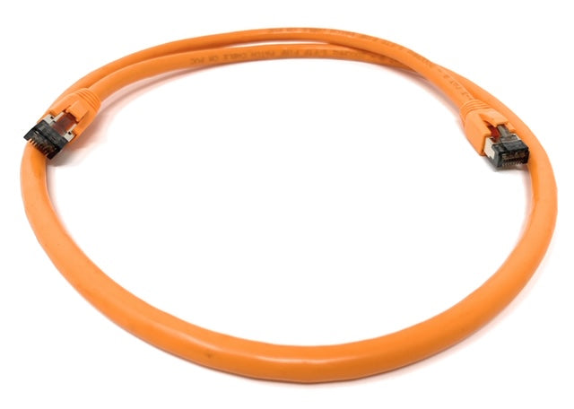 Cat8 Shielded 24AWG 40GB Ethernet Network Cable - 7 Feet - Orange